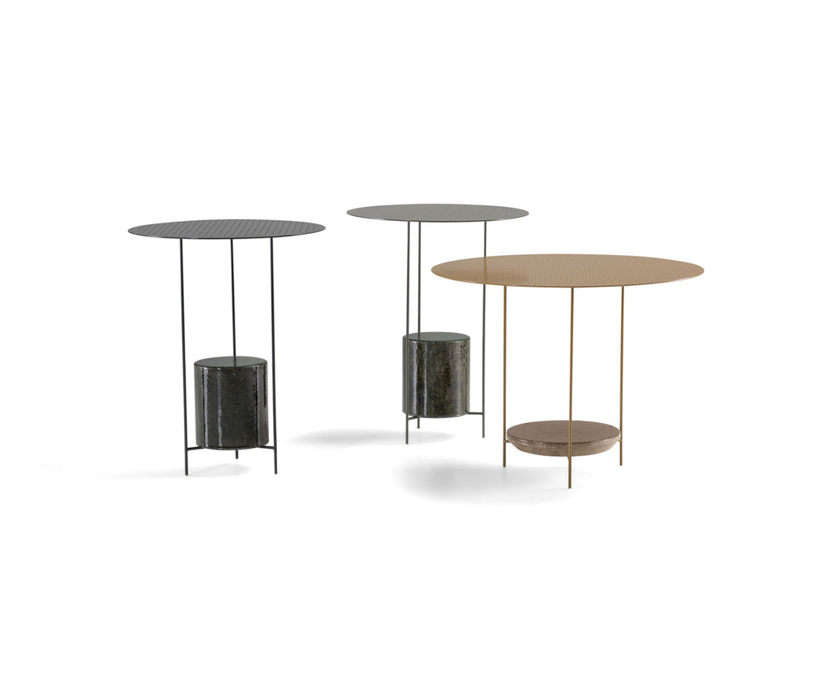 Panna Cotta outdoor table OGPT1 by Molteni&C designed by Ron Gilad with lava stone base Casa Design Group