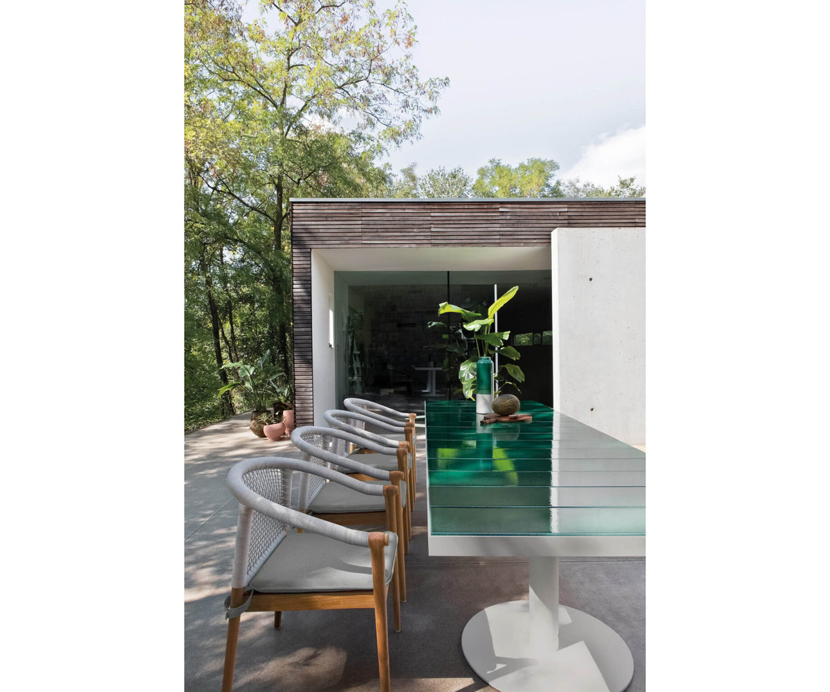 Modern Pantagruel Outdoor Dining Table in Lava Stone Casa Design Group