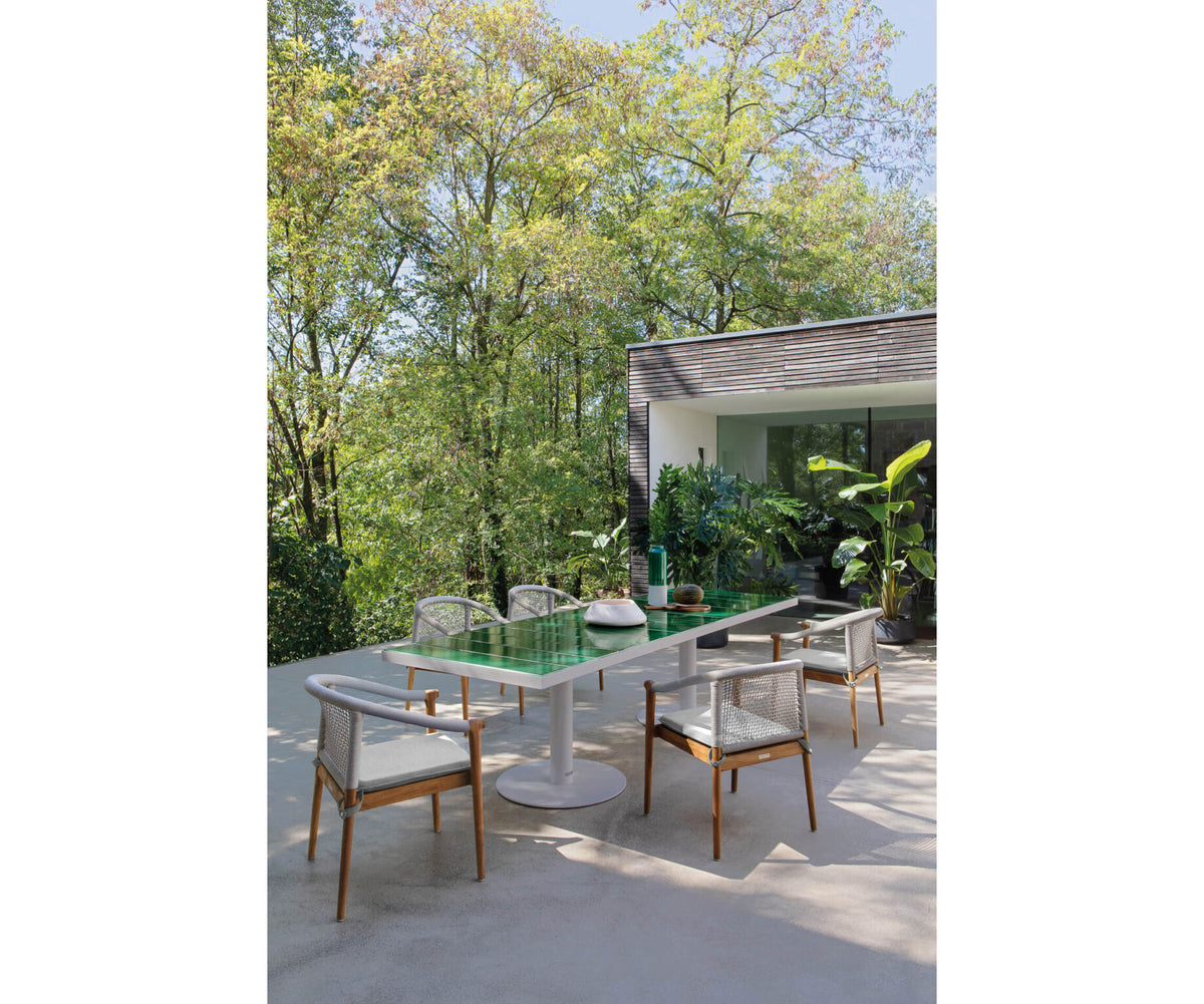 Modern Pantagruel Outdoor Dining Table in Lava Stone Casa Design Group