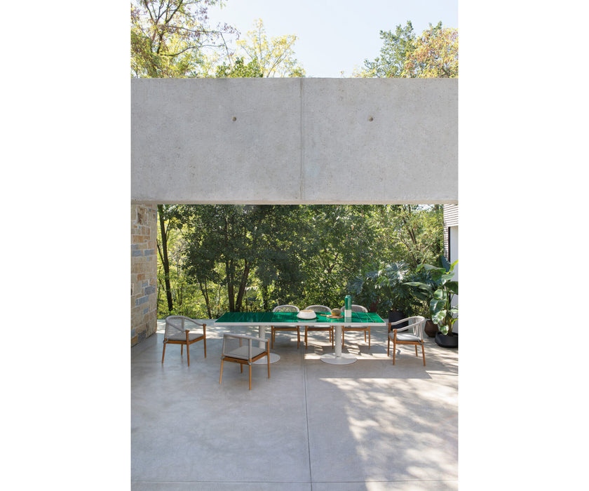 Modern Pantagruel Outdoor Dining Table in Lava Stone Casa Design Group