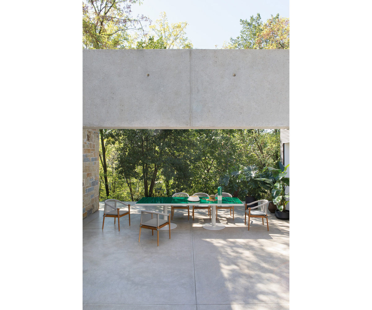 Modern Pantagruel Outdoor Dining Table in Lava Stone Casa Design Group