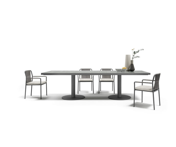 Modern Pantagruel Outdoor Dining Table in Lava Stone Casa Design Group