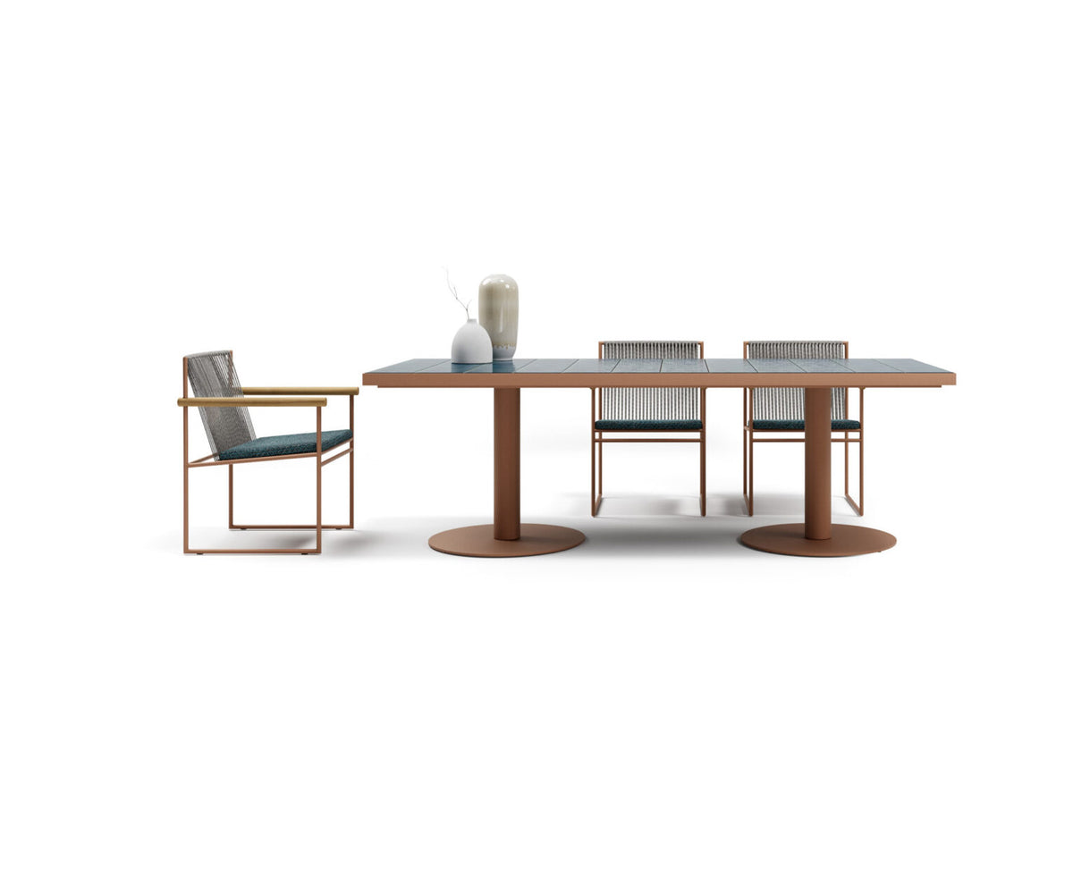 Modern Pantagruel Outdoor Dining Table in Lava Stone Casa Design Group