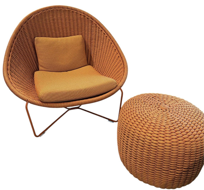 Paola Lenti Nido Chair & Pouf Outdoor