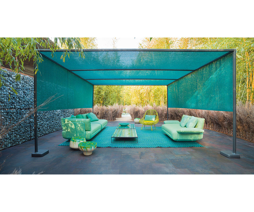 Comfortable Oasi Outdoor Lounge Chair by Paola Lenti with Customizable Armrests Casa Design Group