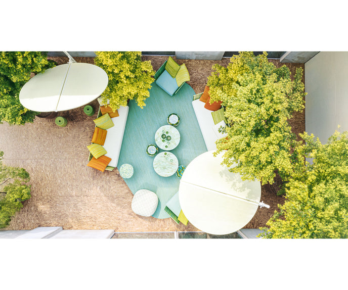 Modern Ombra Outdoor Sunshade by Paola Lenti with Adjustable Height and Shading Panels Casa Design Group