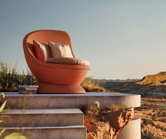 Luxury Papyon Wing Chair by Dedon with Intricate Weaving Design | Casa Design Group