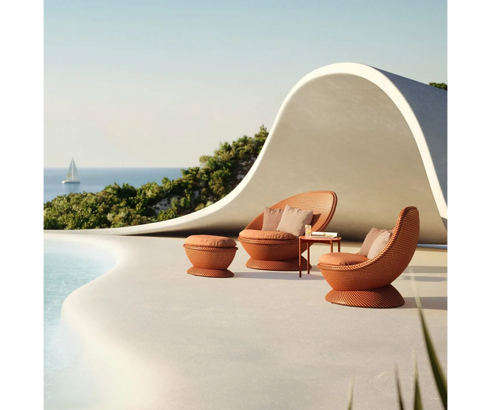 Luxury Papyon Wing Chair by Dedon with Intricate Weaving Design | Casa Design Group