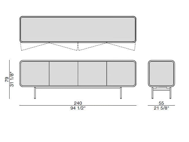 High End Pebble Sideboard by Porada Casa Design Group