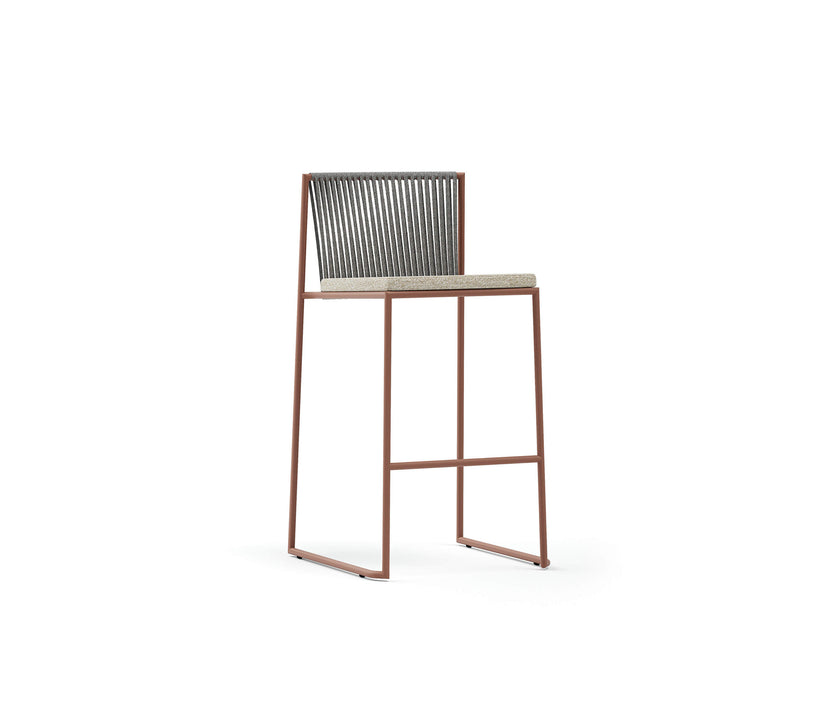 Luxury Pepe Bar Stool by Atmosphera with Woven Backrest Casa Design Group