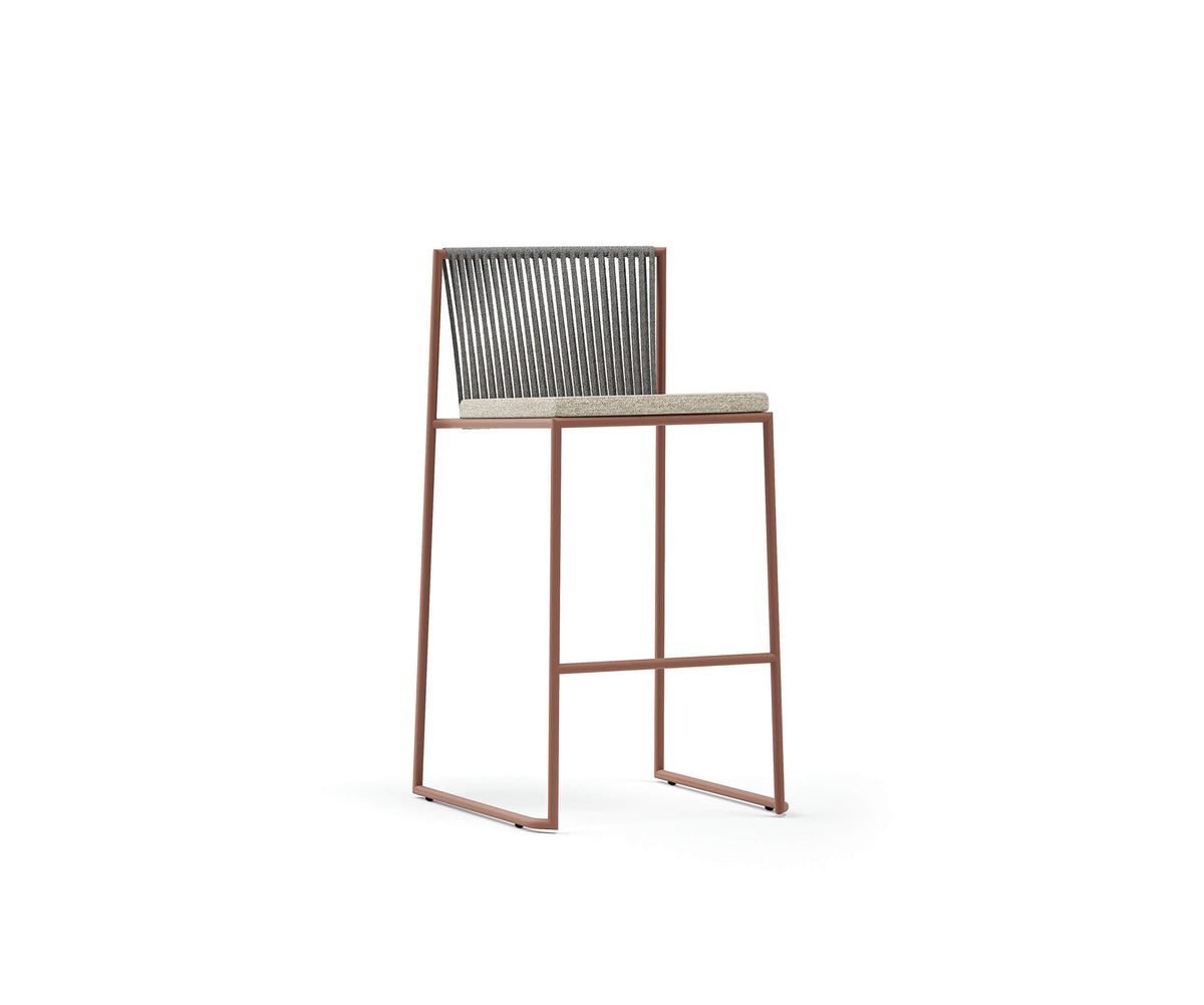 Luxury Pepe Bar Stool by Atmosphera with Woven Backrest Casa Design Group