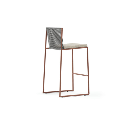 Luxury Pepe Bar Stool by Atmosphera with Woven Backrest Casa Design Group