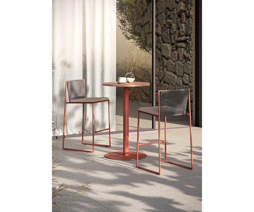 Luxury Pepe Bar Stool by Atmosphera with Woven Backrest Casa Design Group