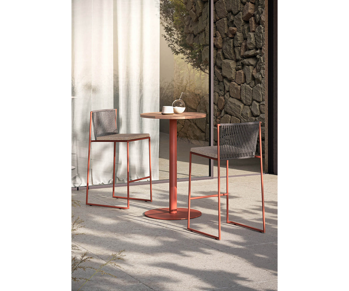 Luxury Pepe Bar Stool by Atmosphera with Woven Backrest Casa Design Group