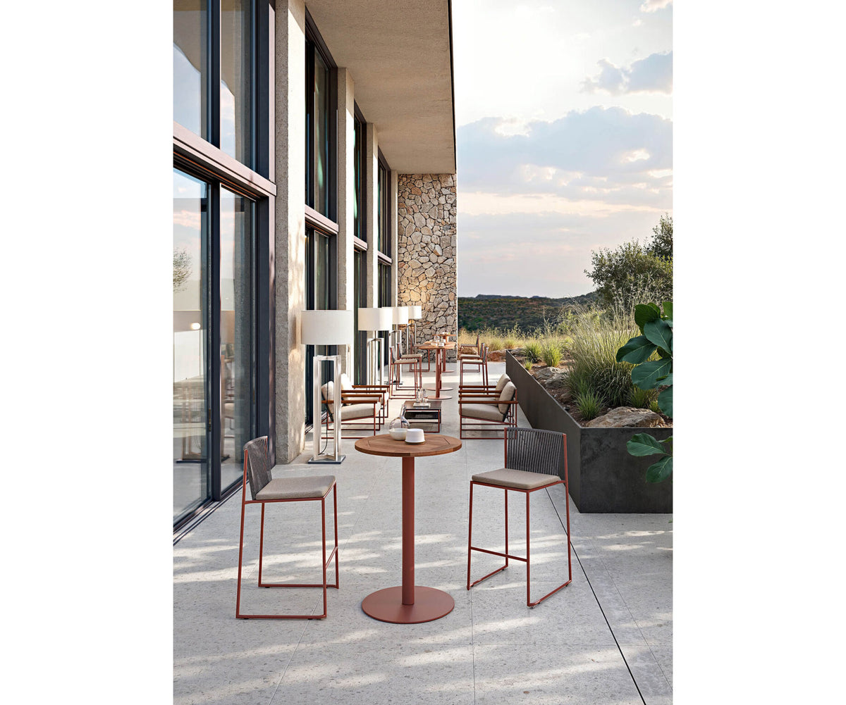 Luxury Pepe Bar Stool by Atmosphera with Woven Backrest Casa Design Group