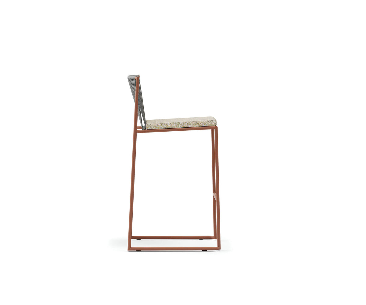 Luxury Pepe Bar Stool by Atmosphera with Woven Backrest Casa Design Group
