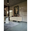 Petra coffee table by Ditre Italia with a sculptural Brutalist-inspired design and wood or marble insert.