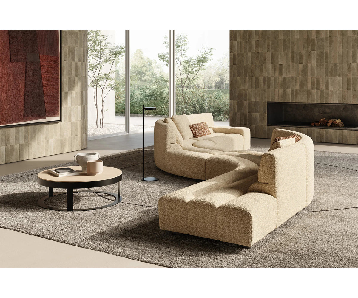 Frigerio Phil Sectional Sofa curved modular designer sofa with sculptural upholstered forms Casa Design Group