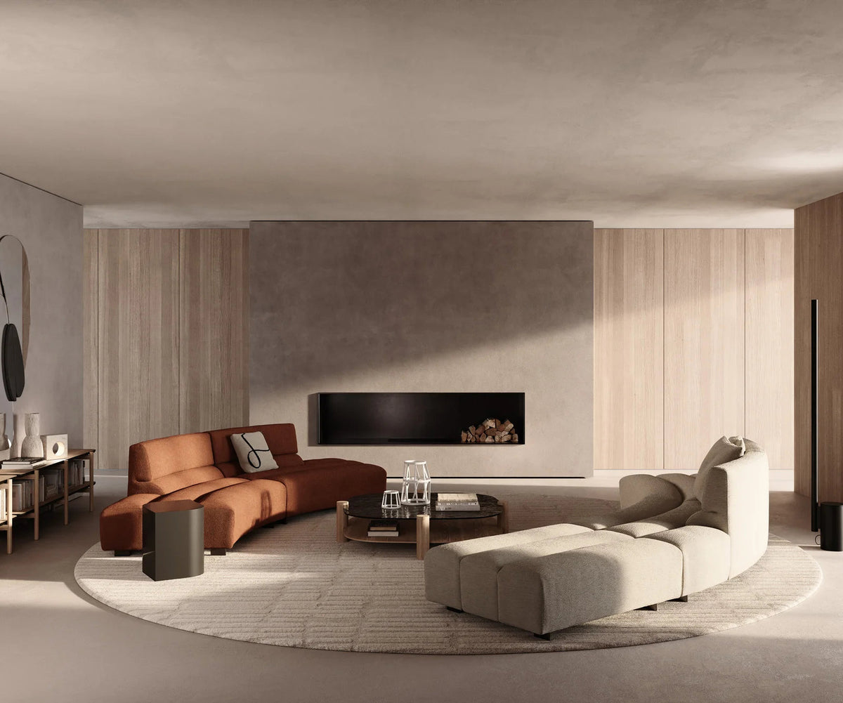 Frigerio Phil Sectional Sofa curved modular designer sofa with sculptural upholstered forms Casa Design Group