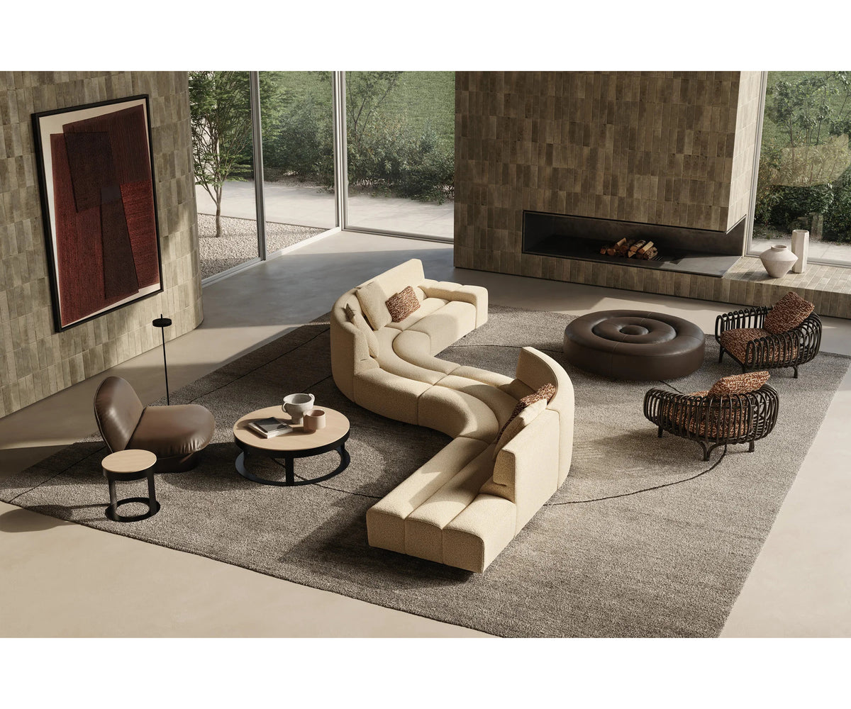 Frigerio Phil Sectional Sofa curved modular designer sofa with sculptural upholstered forms Casa Design Group