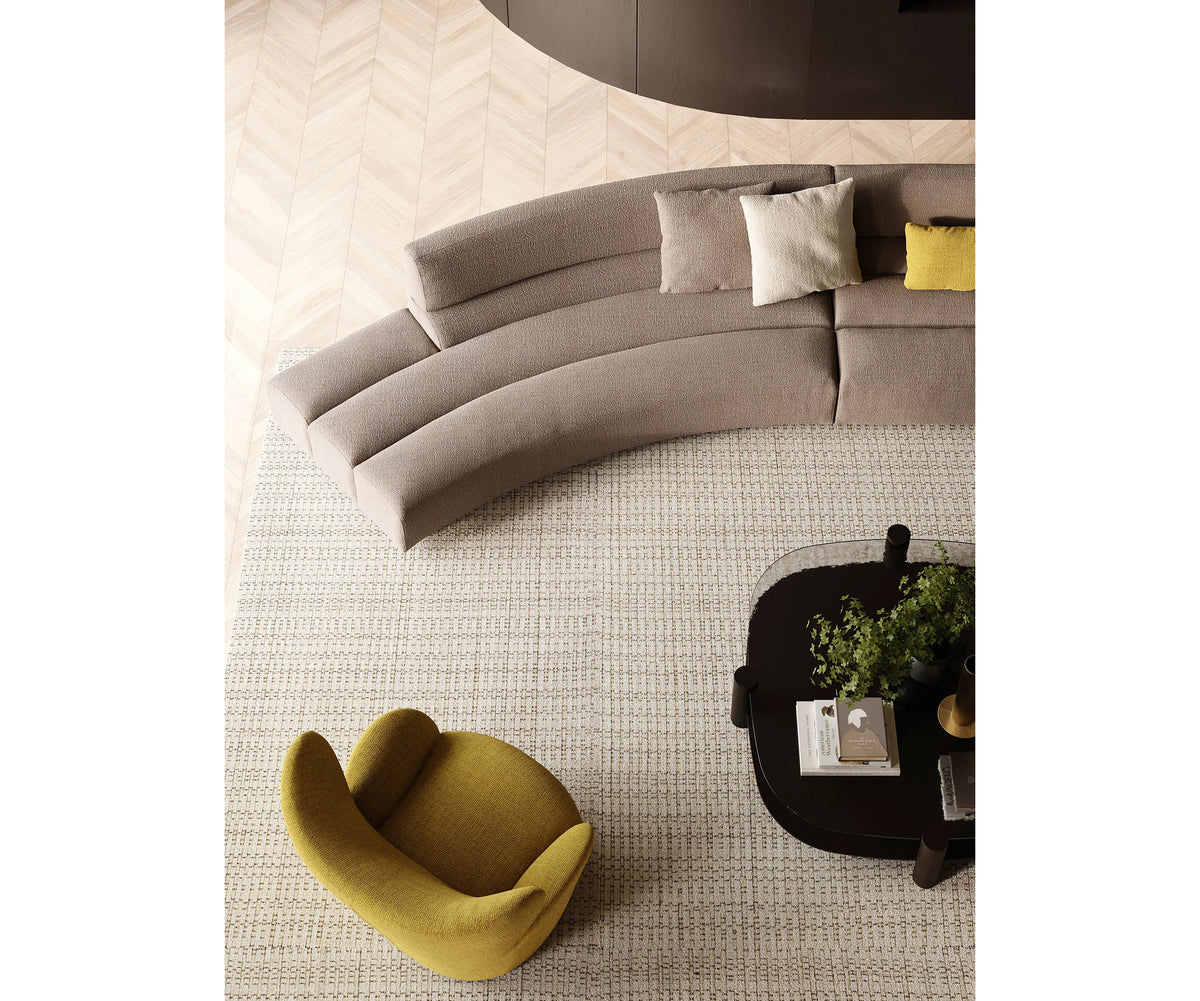 Frigerio Phil Sectional Sofa curved modular designer sofa with sculptural upholstered forms Casa Design Group