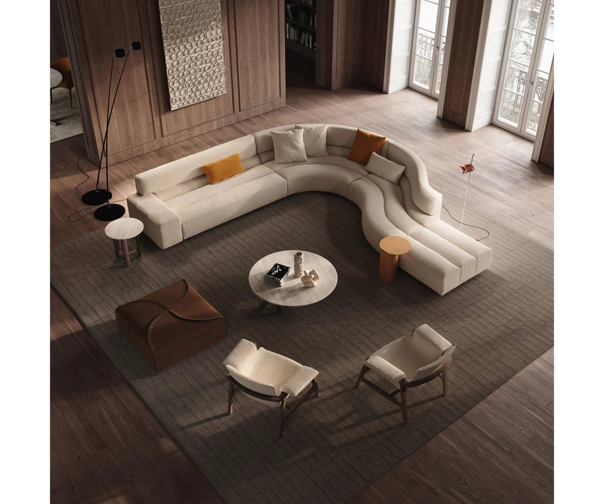 Frigerio Phil Sectional Sofa curved modular designer sofa with sculptural upholstered forms Casa Design Group