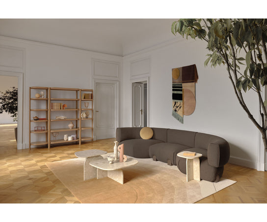 Philia Coffee Table by Saba designed by Studiopepe with a sculptural Eco-stone construction.