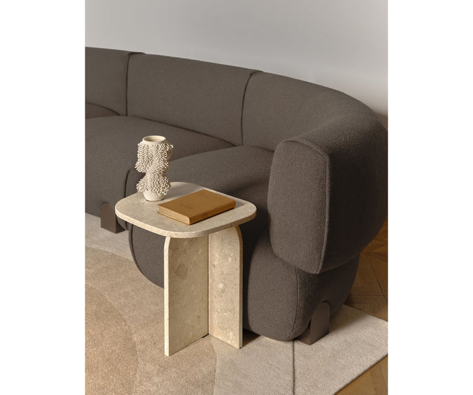 Philia Coffee Table by Saba designed by Studiopepe with a sculptural Eco-stone construction.