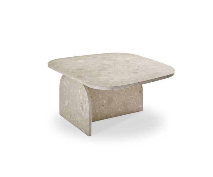 Philia Coffee Table by Saba designed by Studiopepe with a sculptural Eco-stone construction.