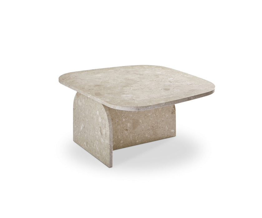 Philia Coffee Table by Saba designed by Studiopepe with a sculptural Eco-stone construction.