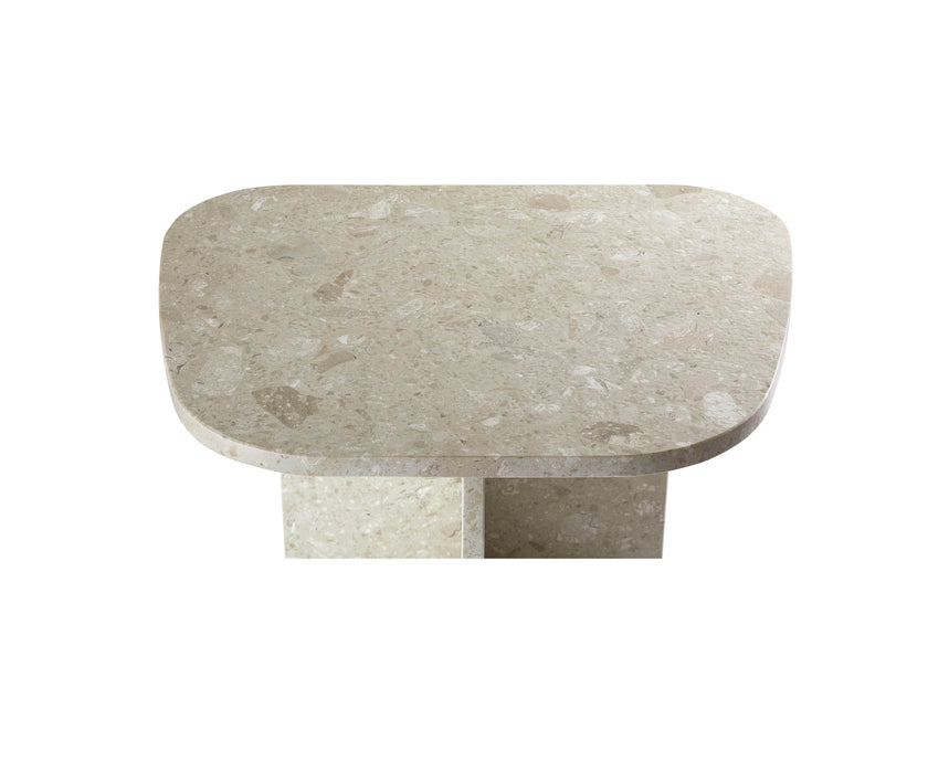 Philia Coffee Table by Saba designed by Studiopepe with a sculptural Eco-stone construction.