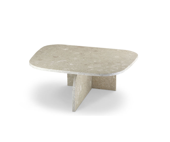 Philia Coffee Table by Saba designed by Studiopepe with a sculptural Eco-stone construction.