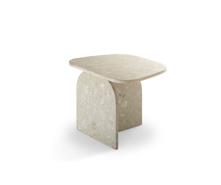 Philia Coffee Table by Saba designed by Studiopepe with a sculptural Eco-stone construction.