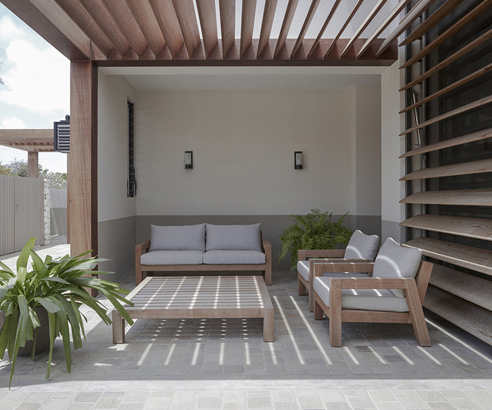 Lars Outdoor Coffee Table by Piet Boon in Natural Teak Casa Design Group