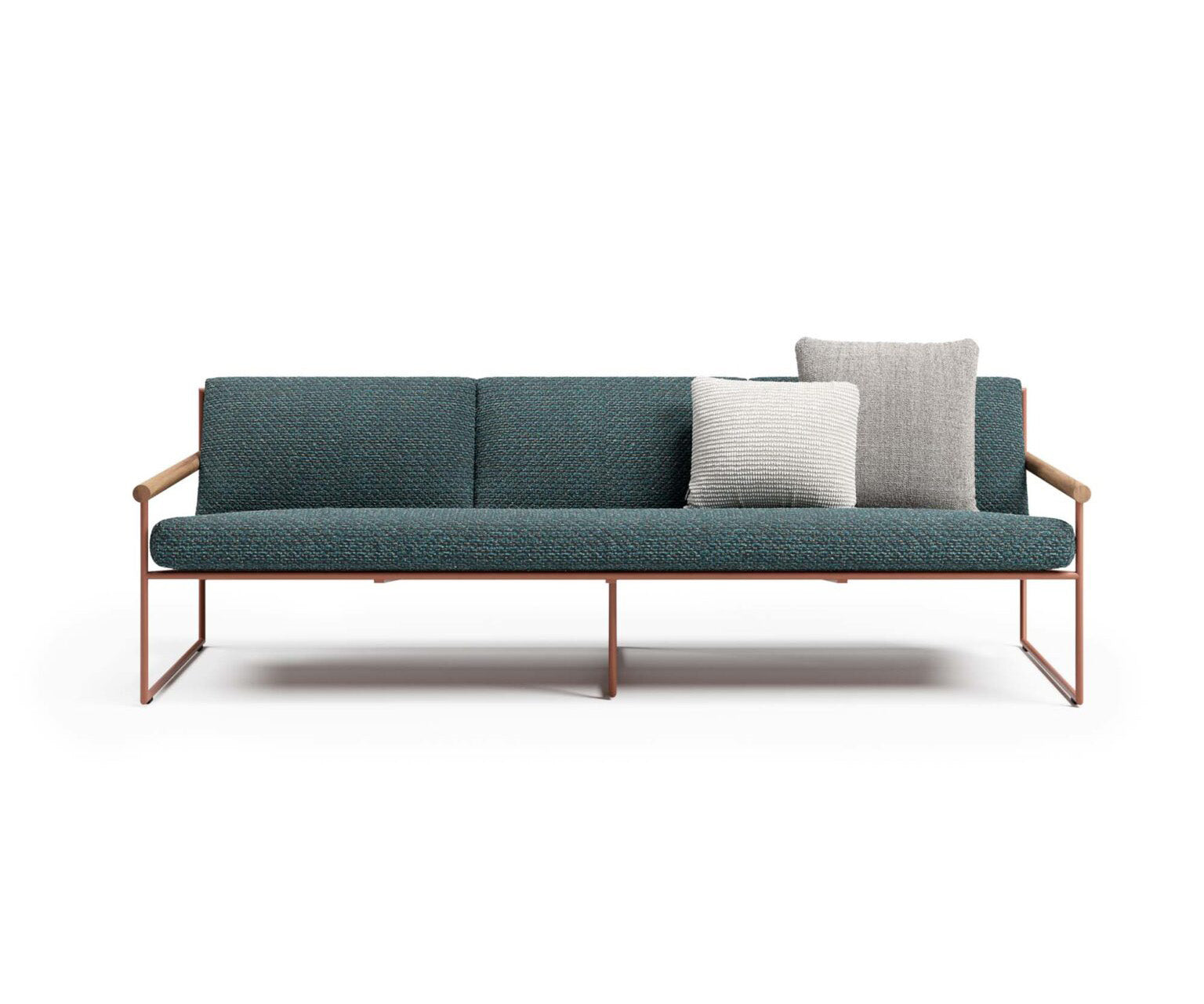 Modern Pipe Outdoor Sofa by Atmosphera with Woven Acrylic Backrest Casa Design Group