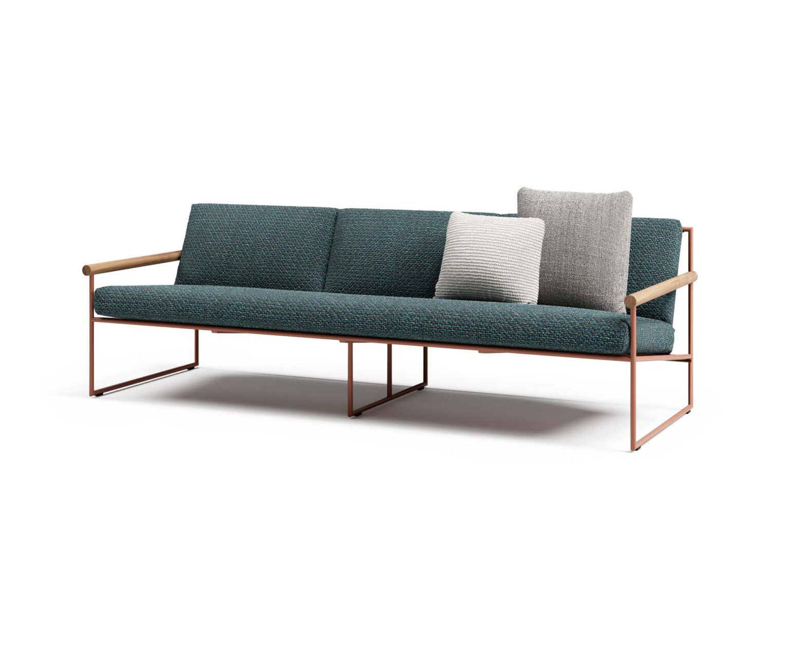 Modern Pipe Outdoor Sofa by Atmosphera with Woven Acrylic Backrest Casa Design Group