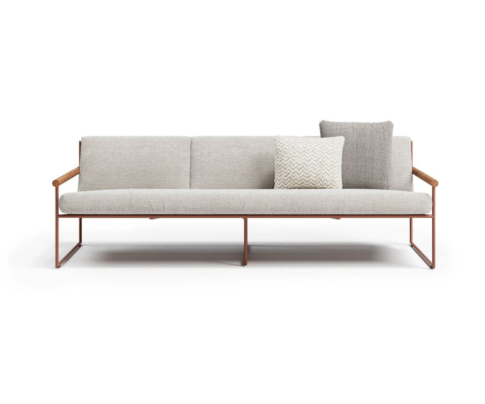 Modern Pipe Outdoor Sofa by Atmosphera with Woven Acrylic Backrest Casa Design Group