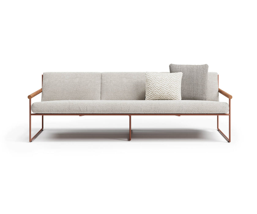 Modern Pipe Outdoor Sofa by Atmosphera with Woven Acrylic Backrest Casa Design Group