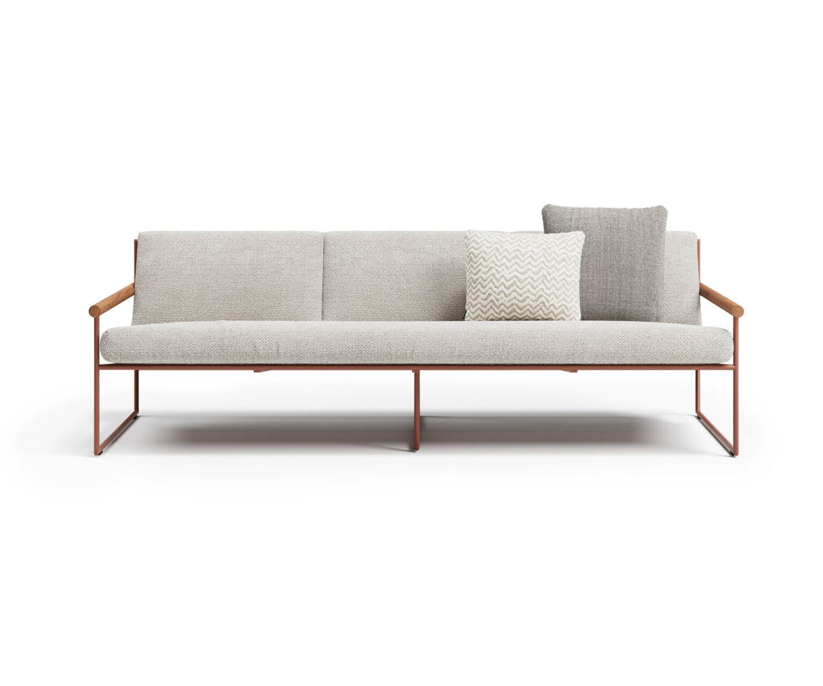 Modern Pipe Outdoor Sofa by Atmosphera with Woven Acrylic Backrest Casa Design Group