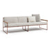 Modern Pipe Outdoor Sofa by Atmosphera with Woven Acrylic Backrest Casa Design Group