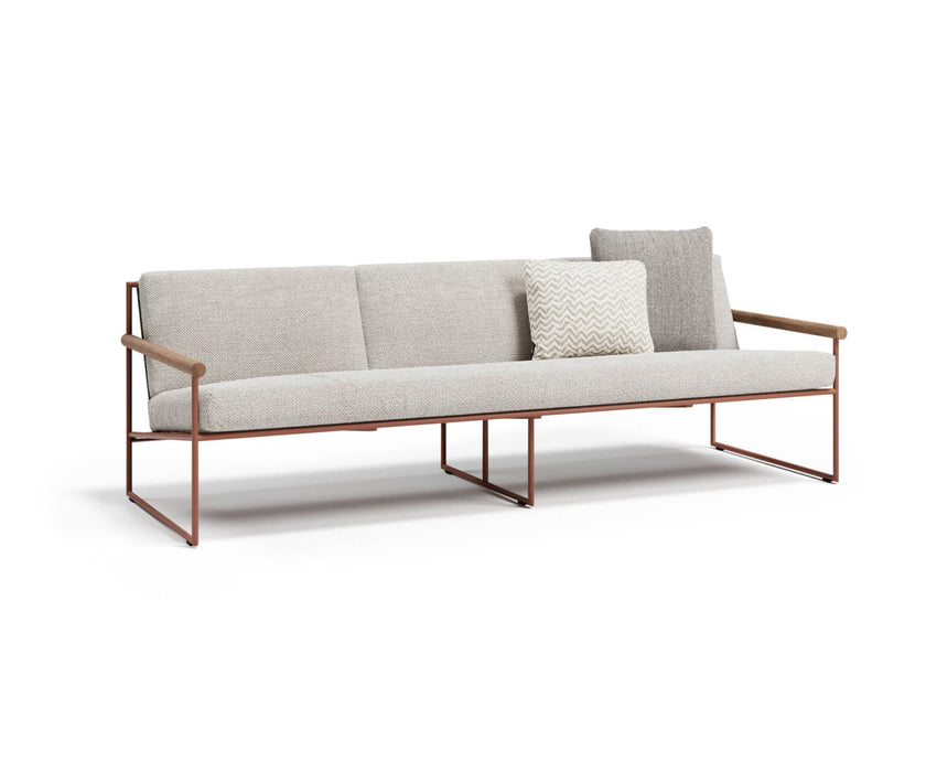 Modern Pipe Outdoor Sofa by Atmosphera with Woven Acrylic Backrest Casa Design Group
