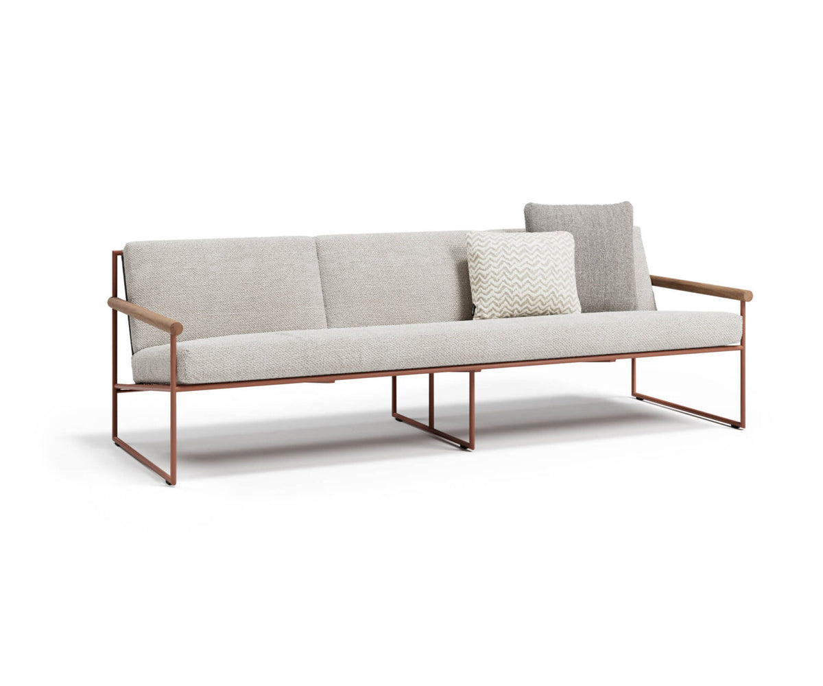 Modern Pipe Outdoor Sofa by Atmosphera with Woven Acrylic Backrest Casa Design Group