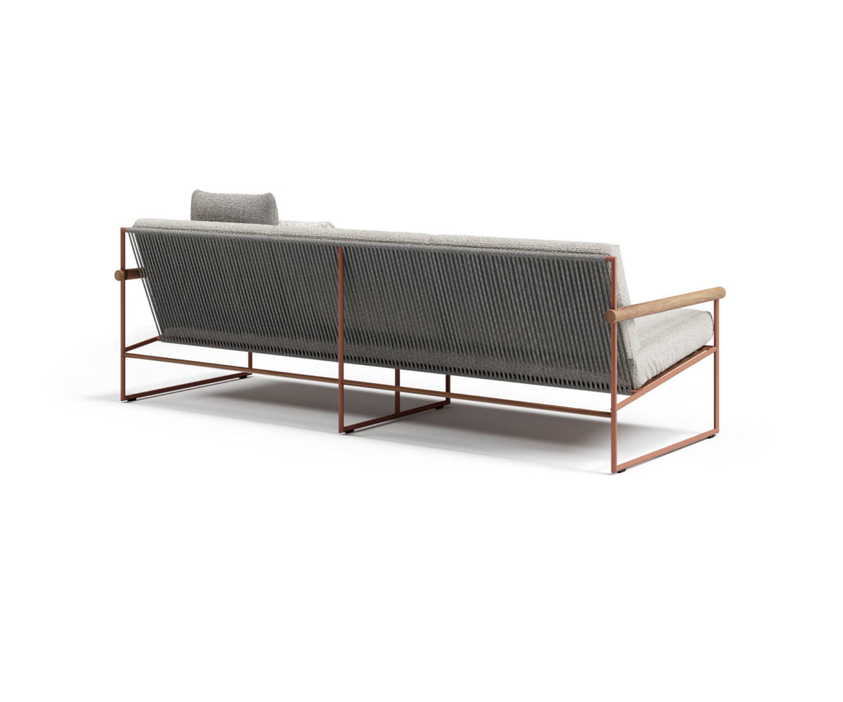 Modern Pipe Outdoor Sofa by Atmosphera with Woven Acrylic Backrest Casa Design Group