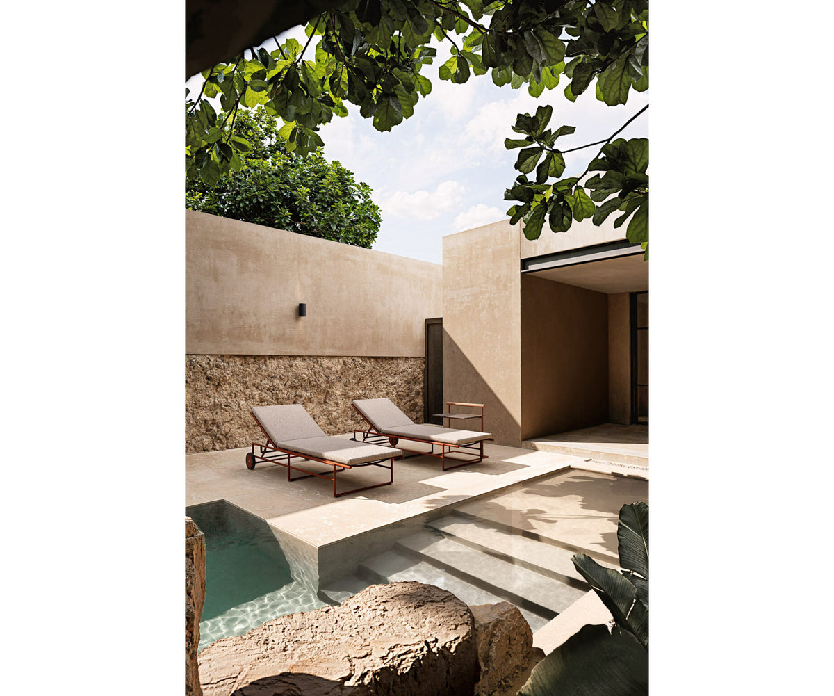 Modern Pipe Outdoor Lounger with Adjustable Back Casa Design Group