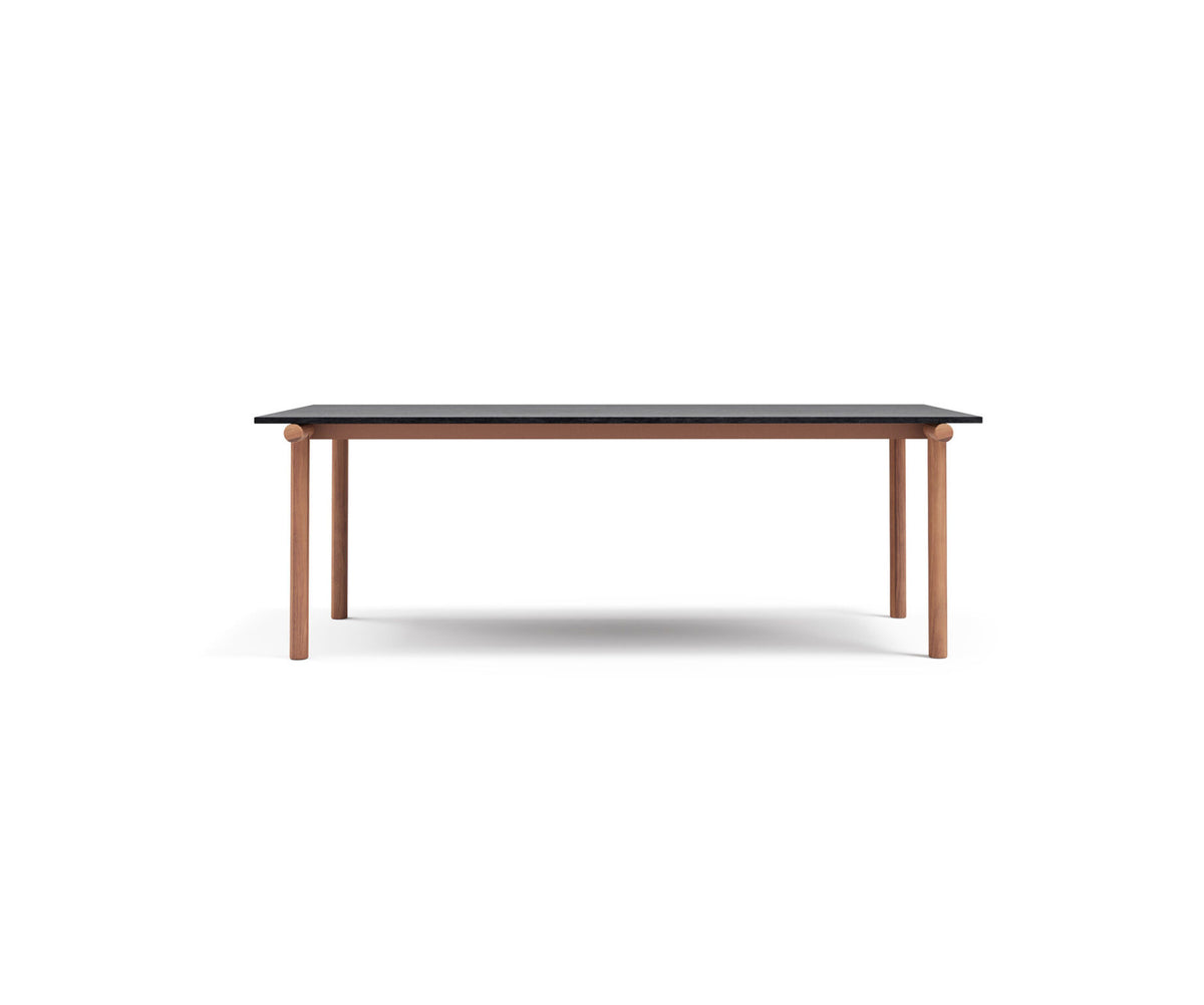 Modern Pipe Outdoor Dining Table with Gres Top Casa Design Group