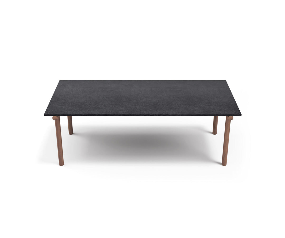 Modern Pipe Outdoor Dining Table with Gres Top Casa Design Group