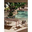 Modern Pipe Outdoor Dining Table with Gres Top Casa Design Group