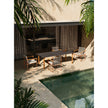 Modern Pipe Outdoor Dining Table with Gres Top Casa Design Group