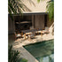 Modern Pipe Outdoor Dining Table with Gres Top Casa Design Group