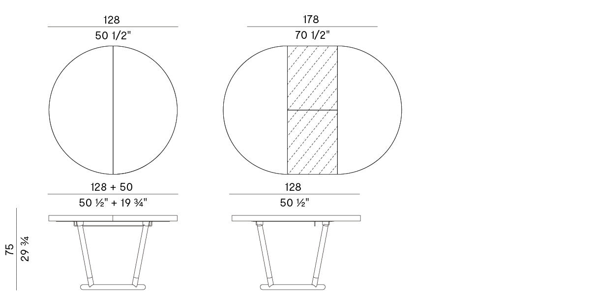 High End Pipe Extendable Table by Potocco Casa Design Group